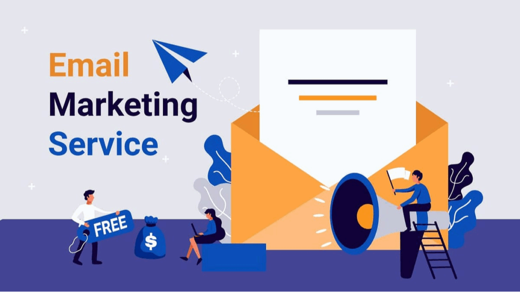 Email marketing campaign illustration